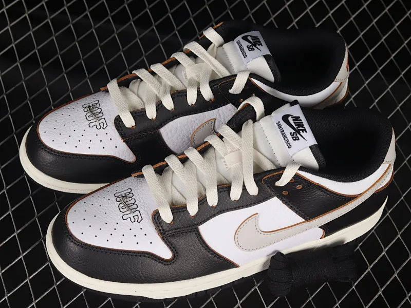 All Categories Nk SB Dunk Series Nk SB Dunk Low Low-top sneakers M version pure original HUF x Nk SB Dunk Low "San Francisco" Black and white panda joint model SB low-top sports and leisure sneakers FD8775-001